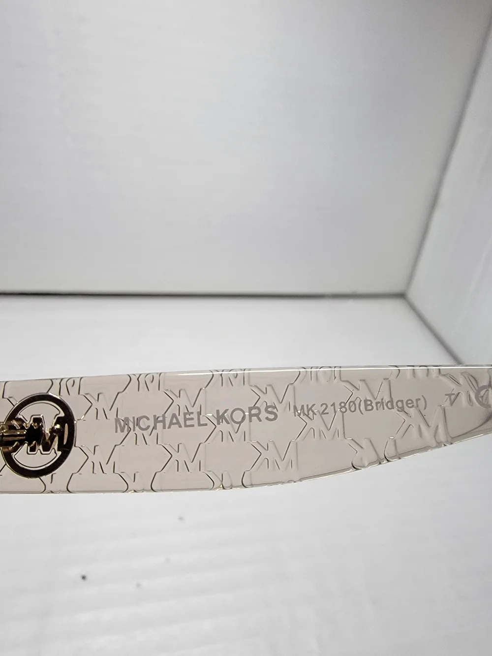 Michael Kors Champagne Beige Square Sunglasses with Brown Gradient Lenses